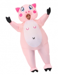 Pink Pig Inflatable blow up Costume