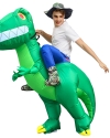 Adult Green Dinosaur T-rex Inflatable blow up Costume