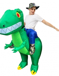 Adult Green Dinosaur T-rex Inflatable blow up Costume