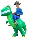 Kids Green Dinosaur T-rex Inflatable blow up Costume