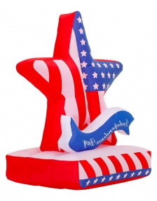 American Flag Heart Inflatable Blow Up Party Decor